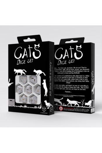 Q Workshop - CATS: Purrl 7pc RPG Dice Set - slika proizvoda