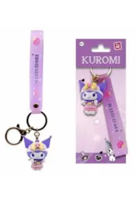Yume Hello Kitty And Friends Keychain & Strap Kuromi Cute Outfit Series Nap Time Kuromi - slika proizvoda