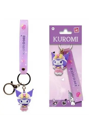 Yume Hello Kitty And Friends Keychain & Strap Kuromi Cute Outfit Series Nap Time Kuromi - slika proizvoda