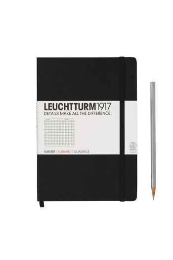 Leuchtturm1917 Bilježnica A5 M Kvadratići – Black - slika proizvoda