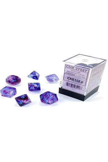 Chessex - Nebula Nocturnal/blue Luminary Polyhedral 7-Dice Set - slika proizvoda