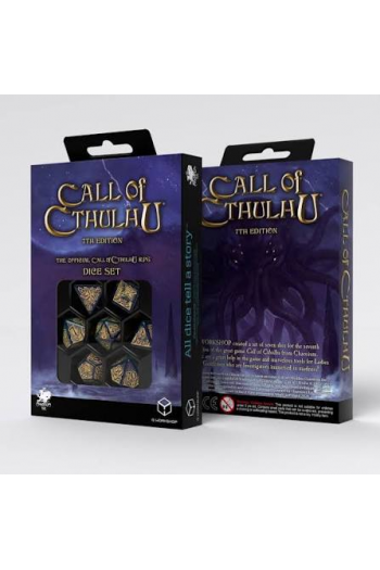 Q Workshop - Call of Cthulhu (7th Edition): Blue-green & Gold 7pc RPG Dice Set - slika proizvoda